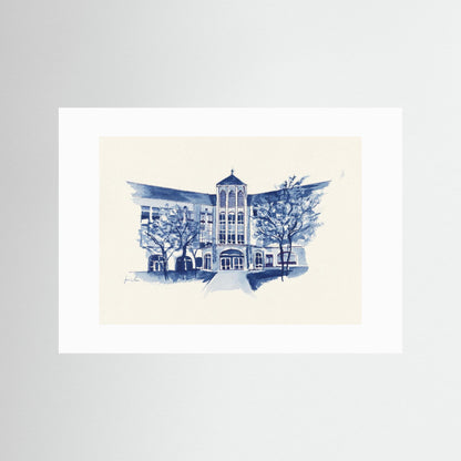 Villanova University, Driscoll Hall, College of Nursing, archival print
