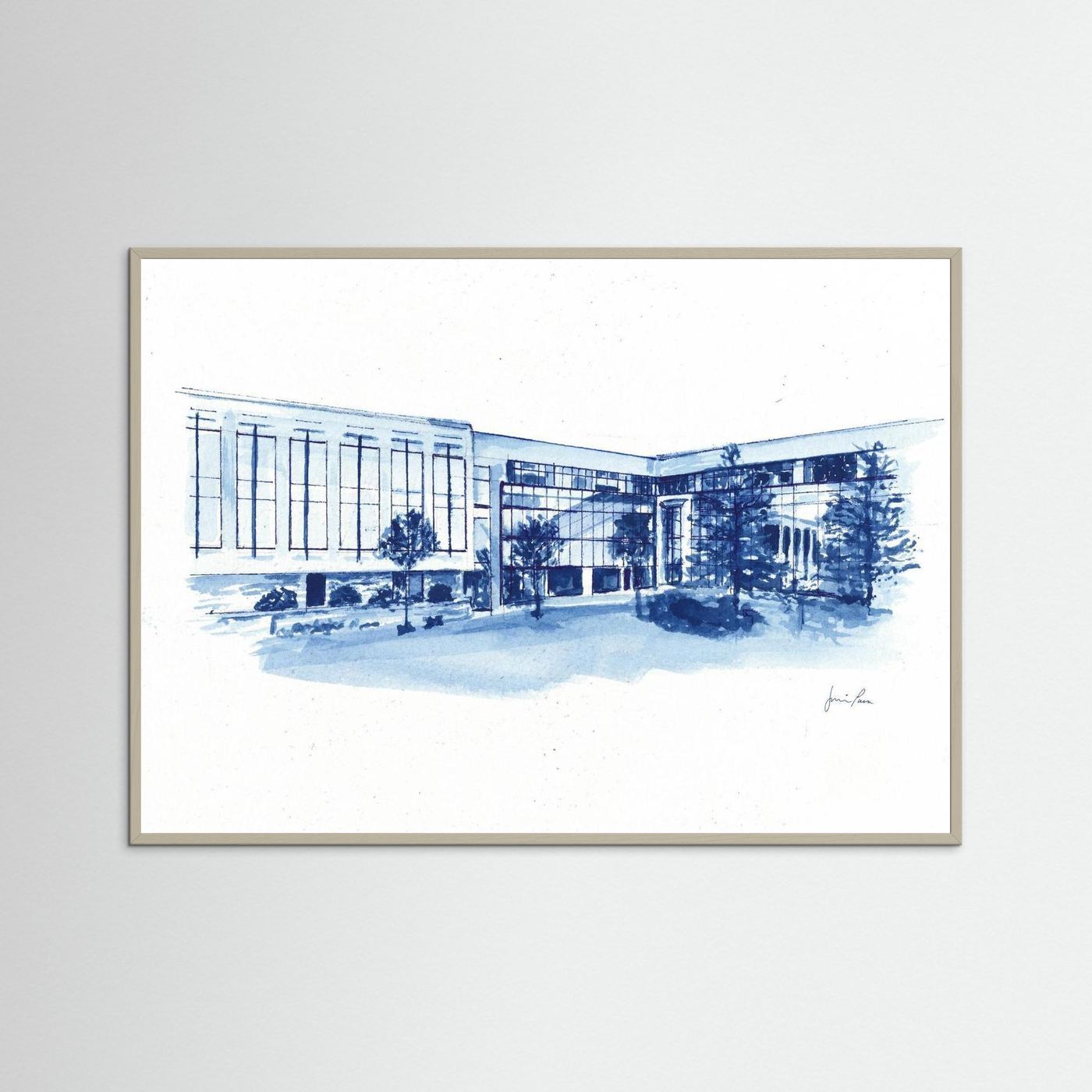 Widger School of Law, art print- Villanova University wall art