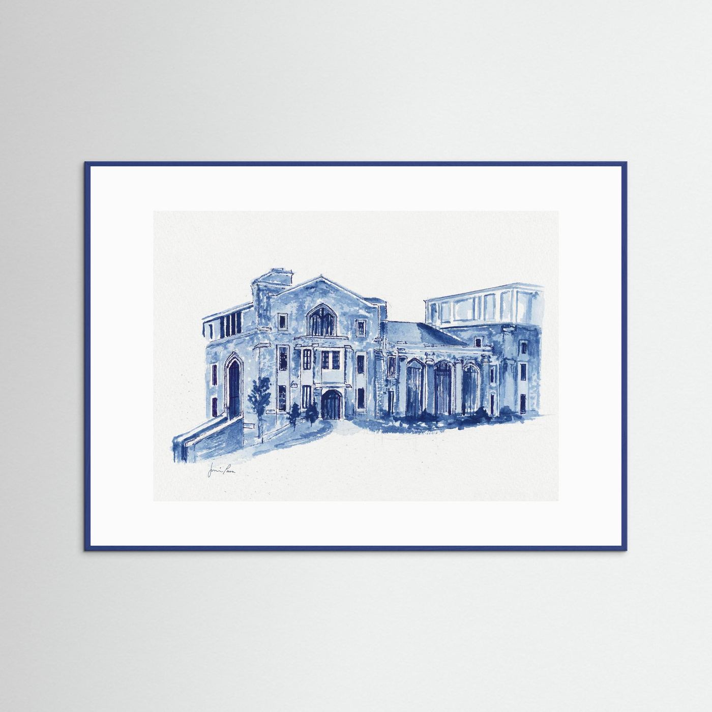 Drosdick Hall, art print - Villanova University wall art