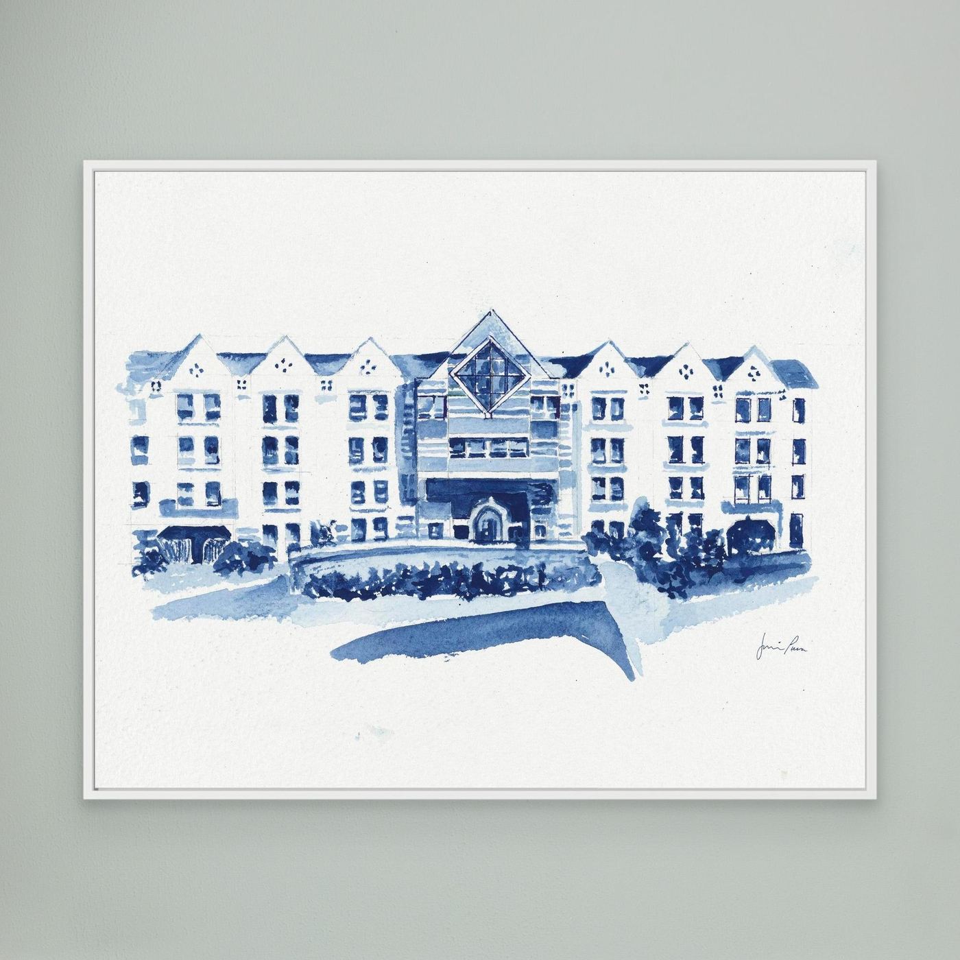 St. Augustine Center, canvas print - Villanova University wall art