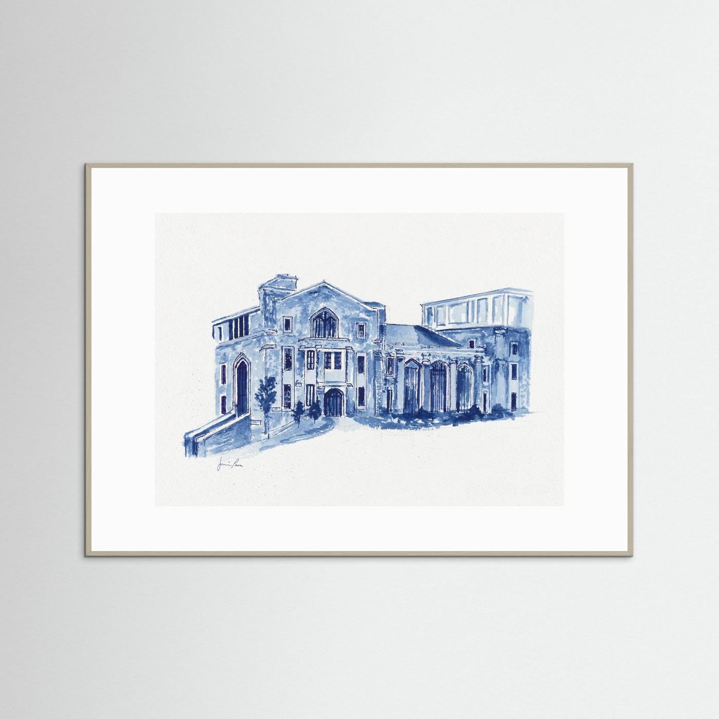 Drosdick Hall, art print - Villanova University wall art