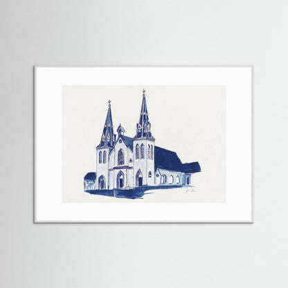Villanova University, St. Thomas of Villanova Church, archival print