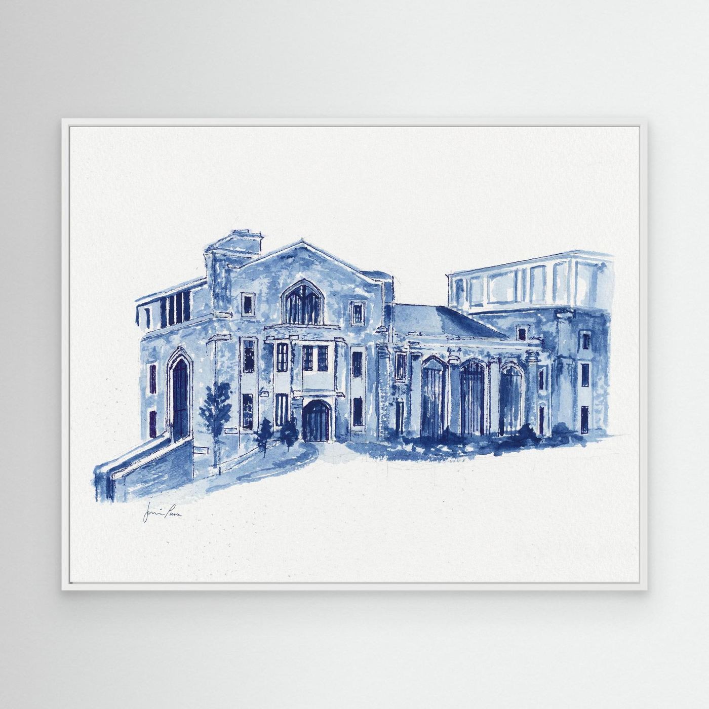 Drosdick Hall, canvas print - Villanova University wall art