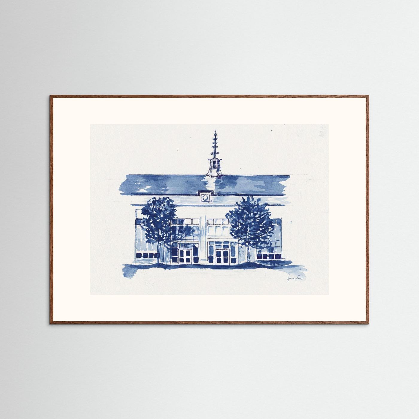 Dougherty Hall, archival print - Villanova University wall art