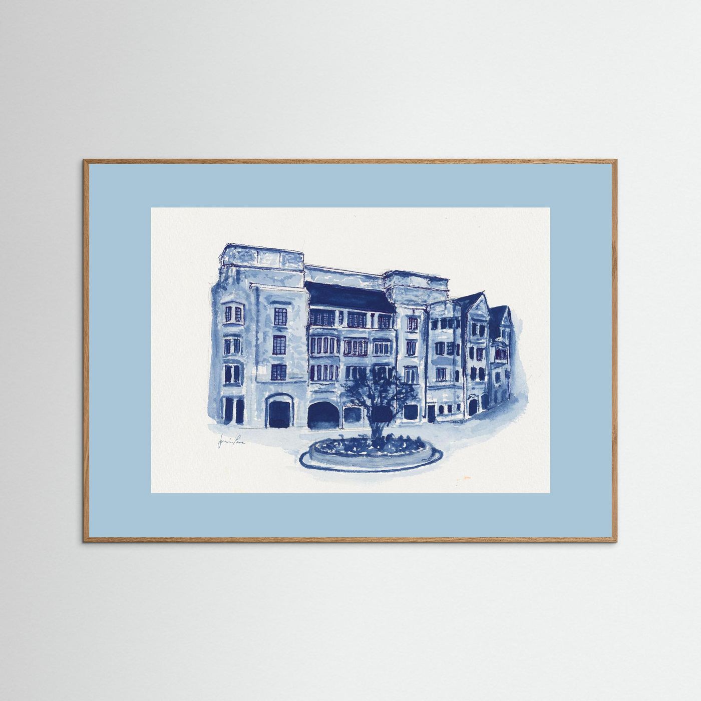 The Commons, art print - Villanova University wall art