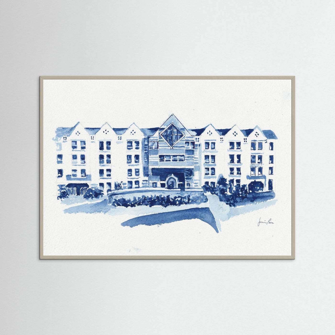 St. Augustine Center, archival art print - Villanova University wall art
