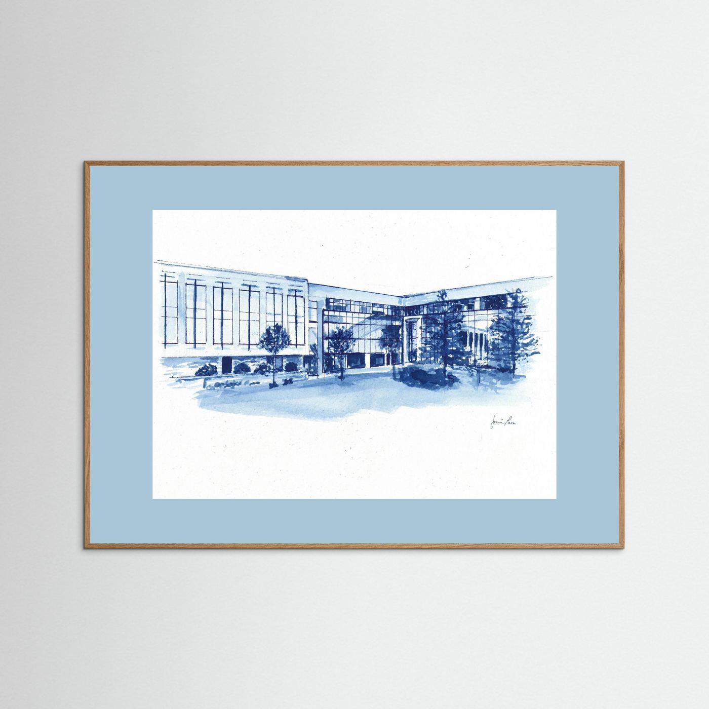 Widger School of Law, art print- Villanova University wall art
