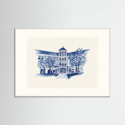 Villanova University, Driscoll Hall, College of Nursing, archival print
