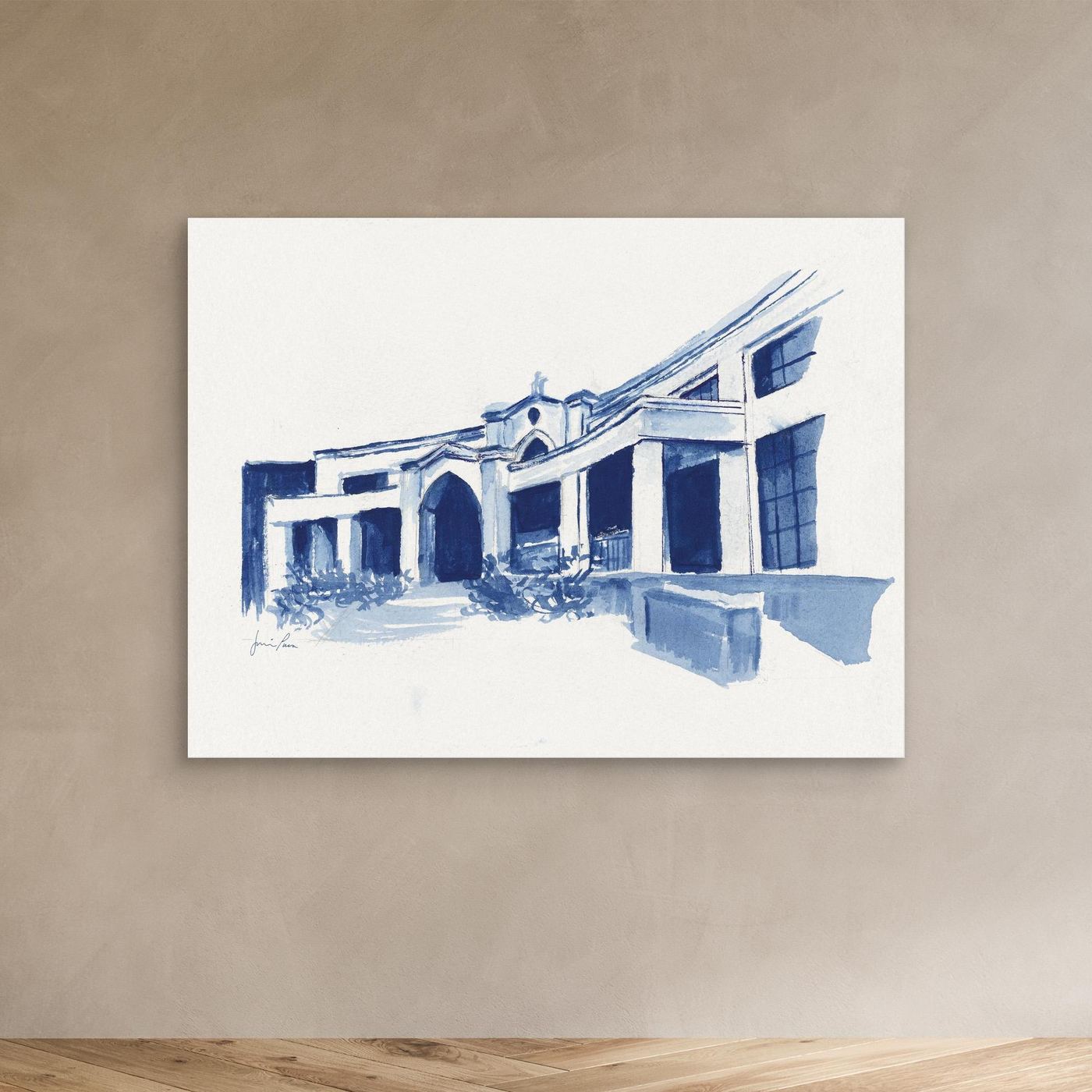 Bartley Hall,  canvas print - Villanova University wall art