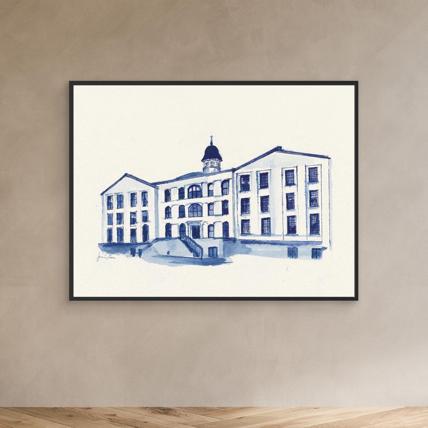  Alumni Hall, canvas print - Villanova University wall art