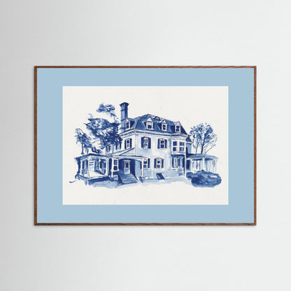 Gallagher Hall, archival print - Villanova University wall art