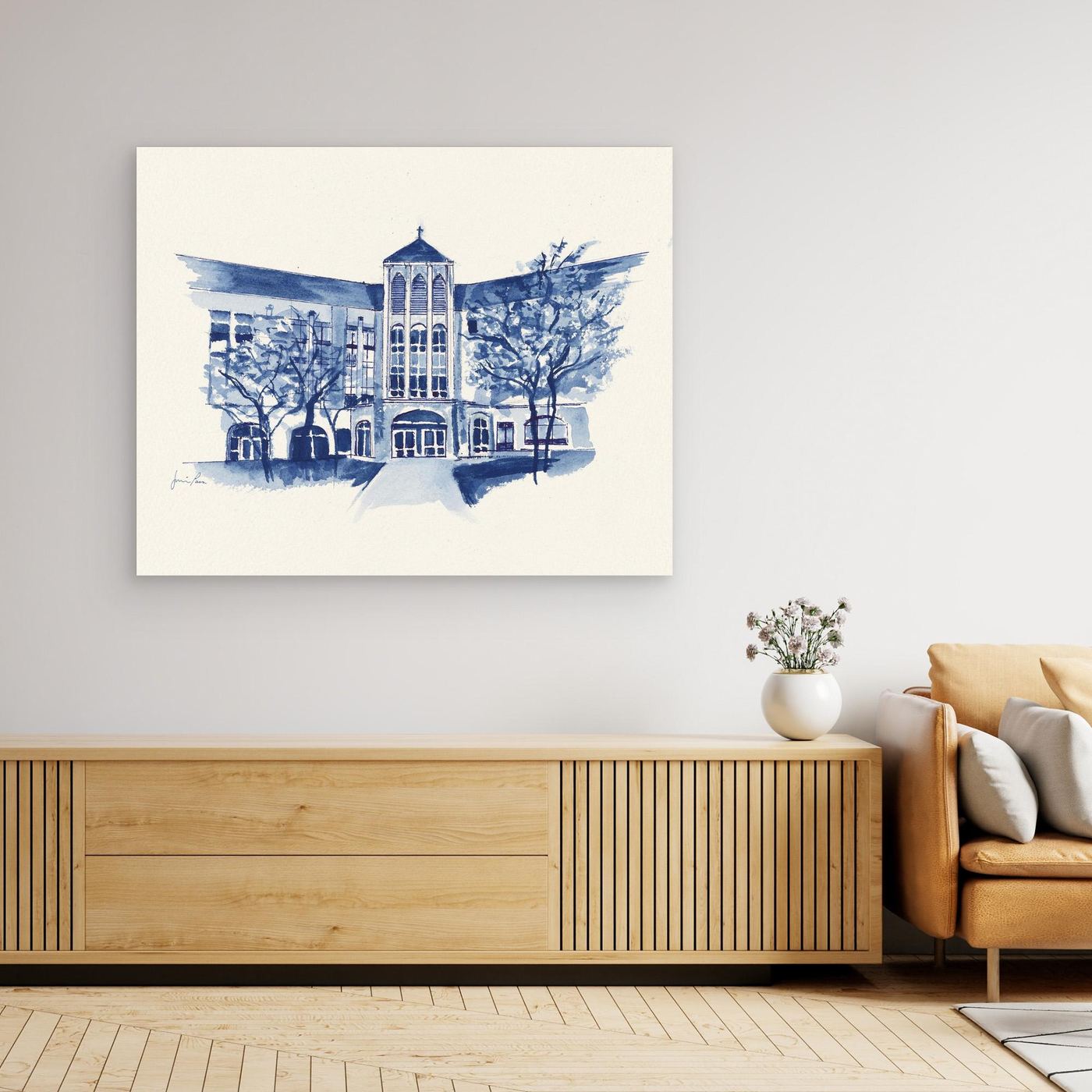 Driscoll Hall, canvas print - Villanova University wall art