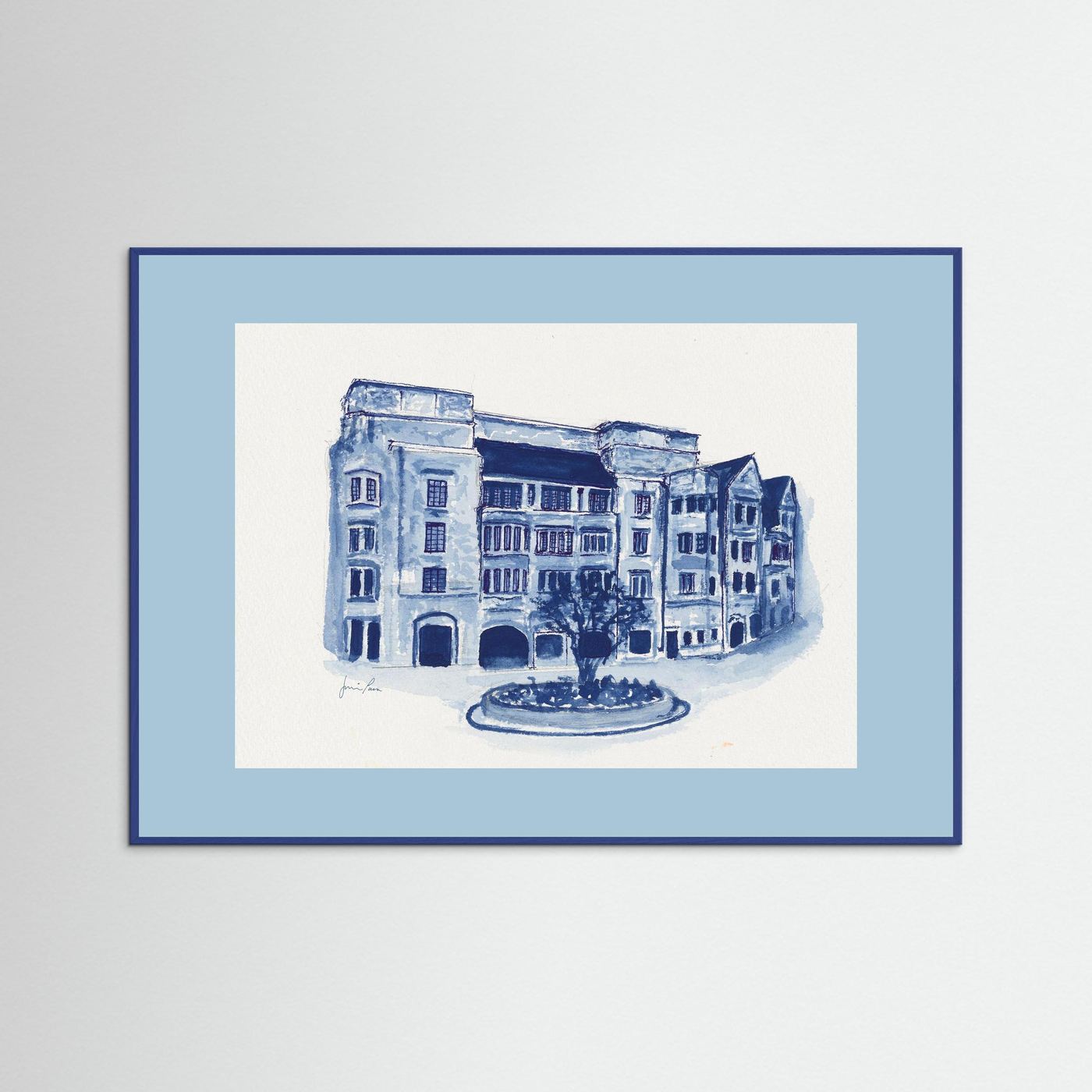 The Commons, art print - Villanova University wall art