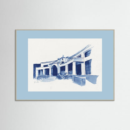 Bartley Hall,  art print - Villanova University wall art