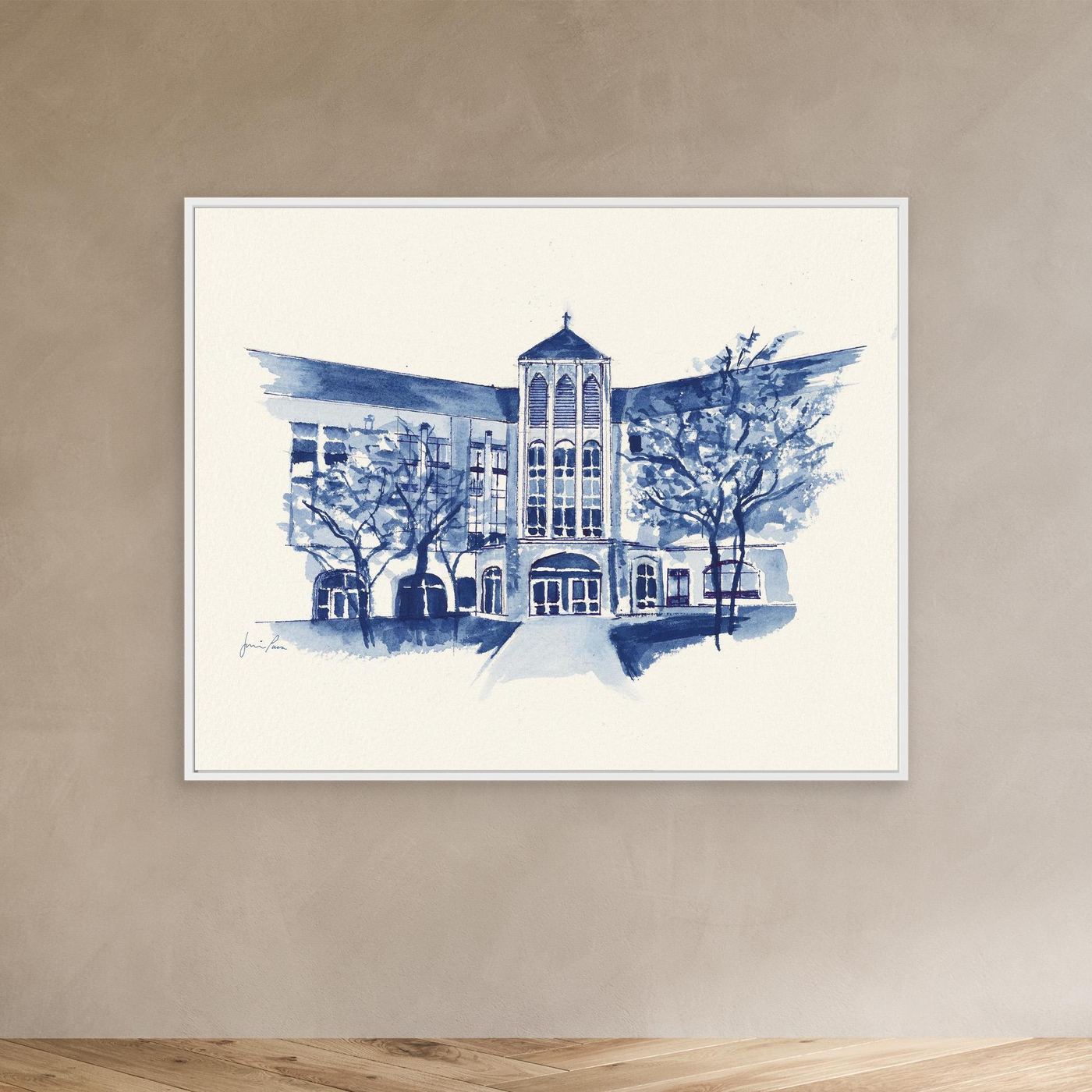 Driscoll Hall, canvas print - Villanova University wall art