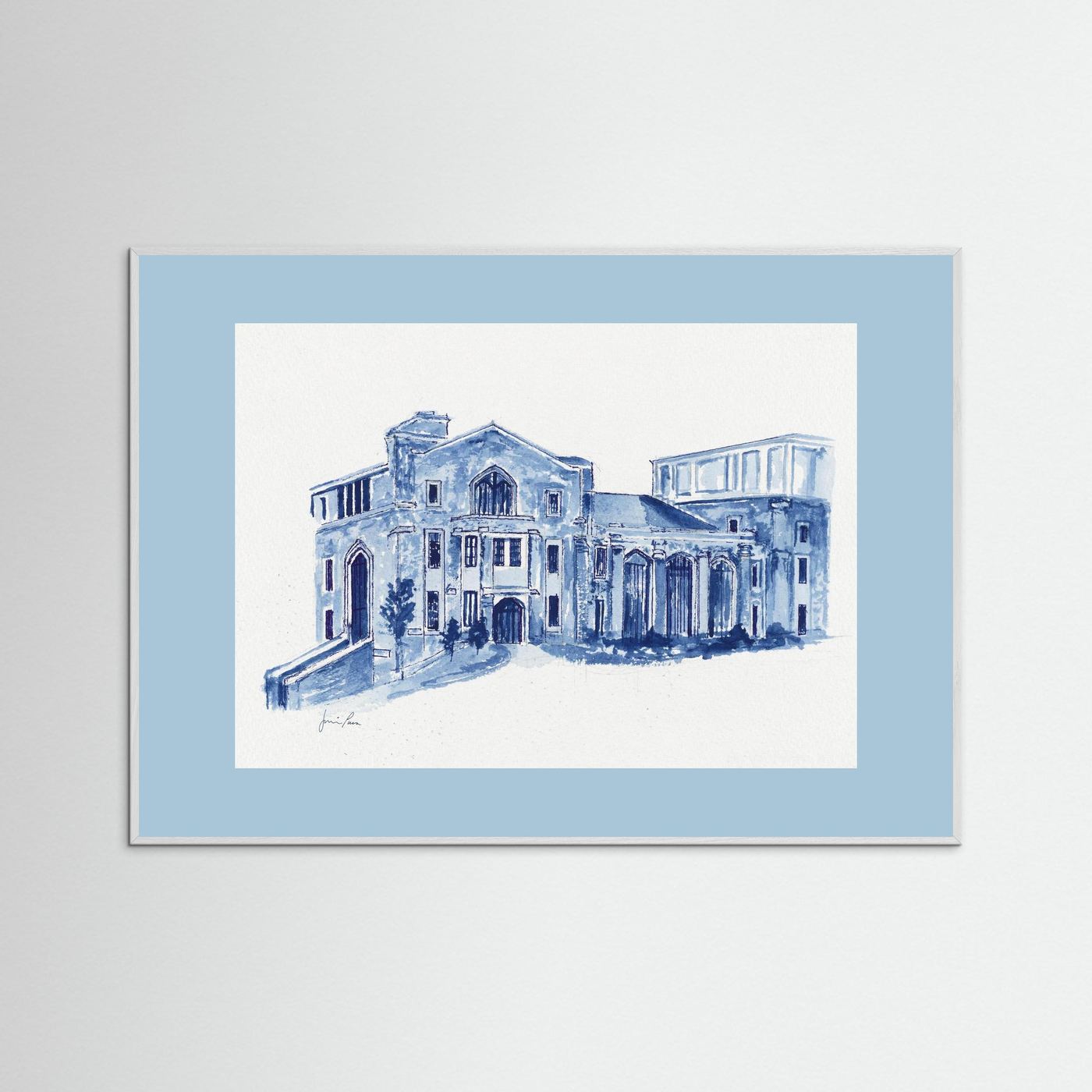 Drosdick Hall, art print - Villanova University wall art