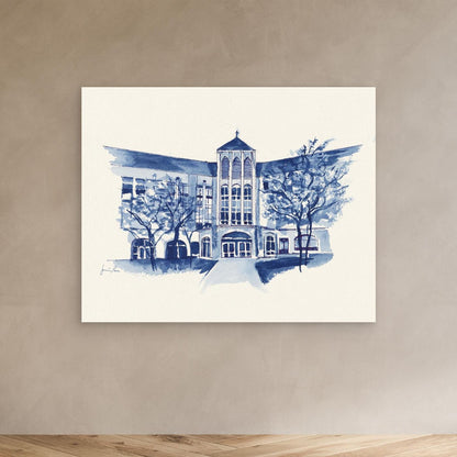 Driscoll Hall, canvas print - Villanova University wall art