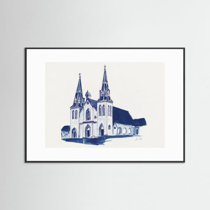 Villanova University, St. Thomas of Villanova Church, archival print