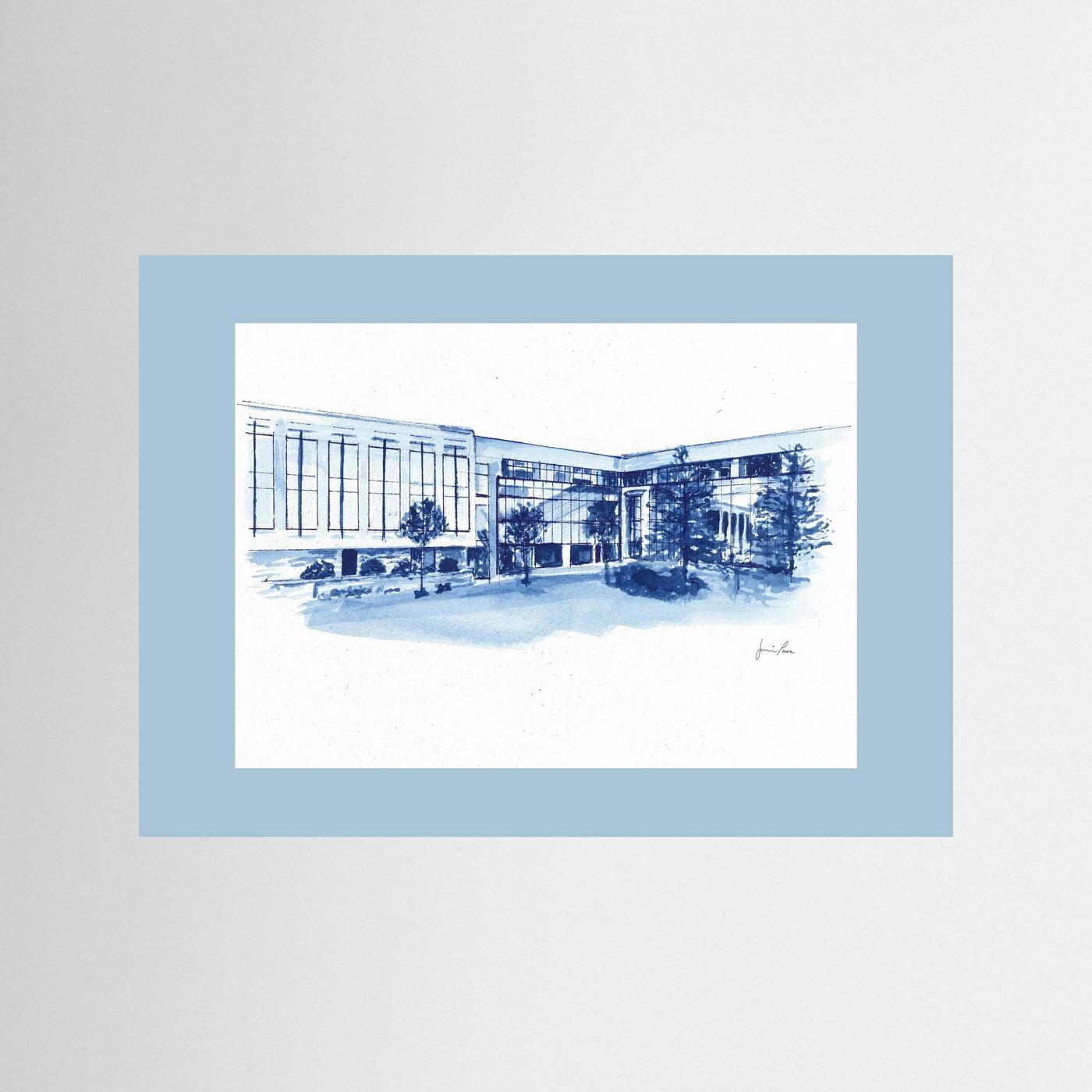 Widger School of Law, art print- Villanova University wall art