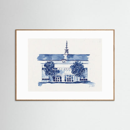 Dougherty Hall, archival print - Villanova University wall art