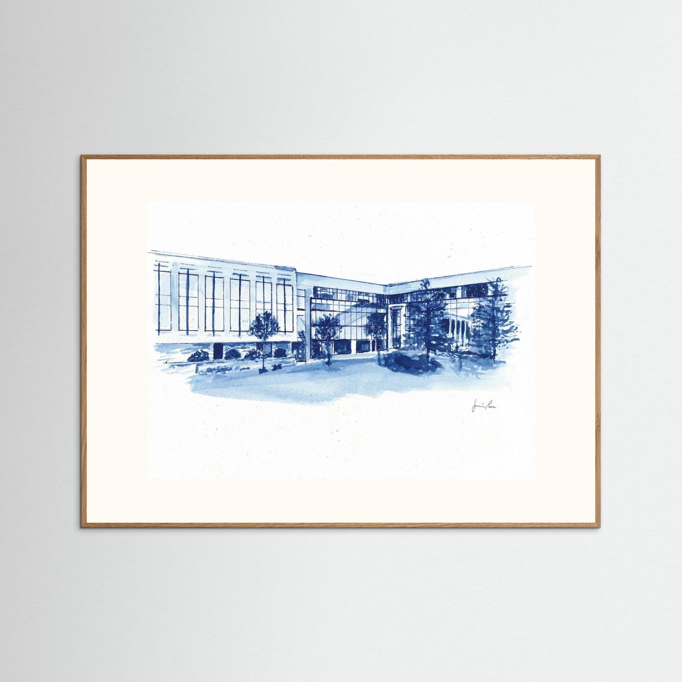 Widger School of Law, art print- Villanova University wall art