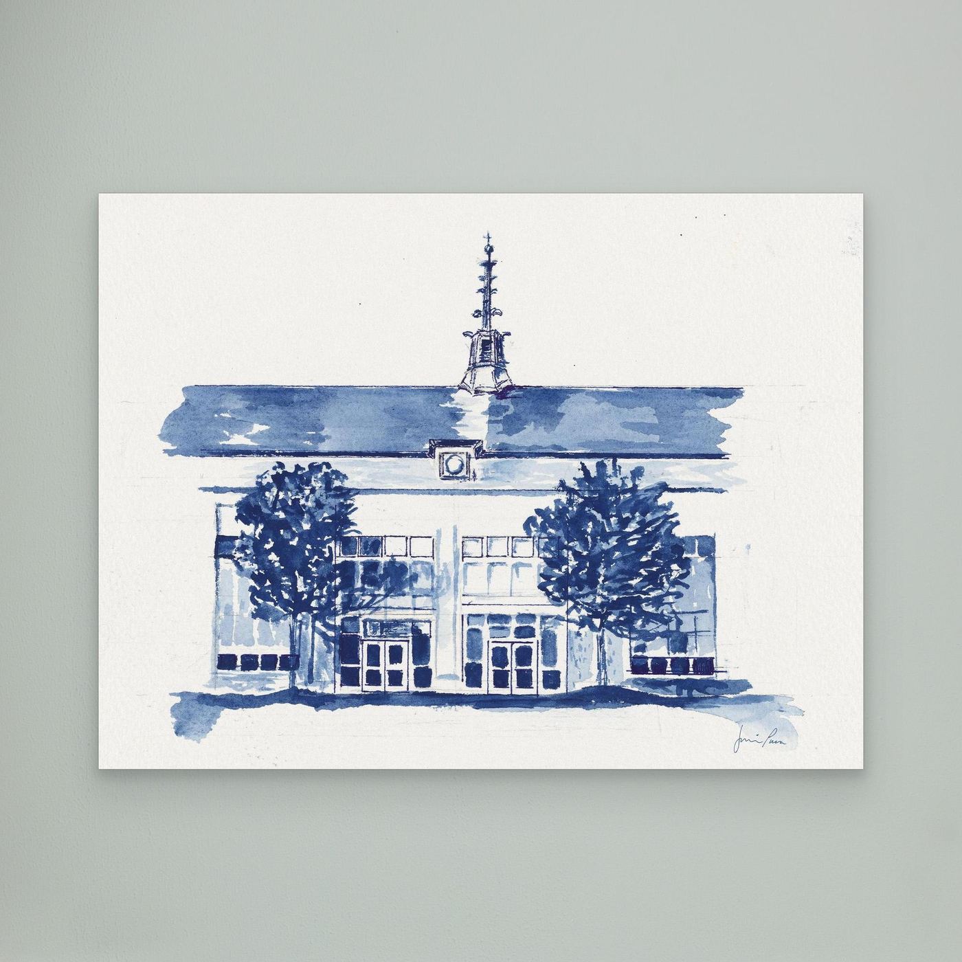 Dougherty Hall, canvas print - Villanova University wall art