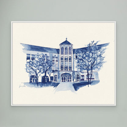Driscoll Hall, canvas print - Villanova University wall art