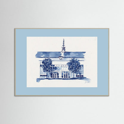 Dougherty Hall, archival print - Villanova University wall art