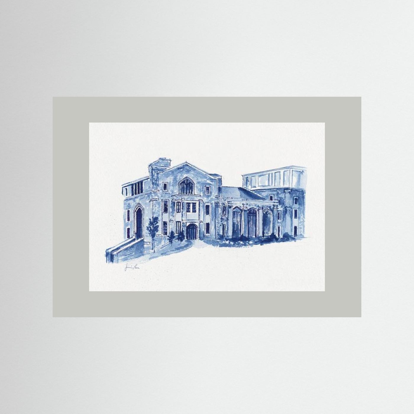 Drosdick Hall, art print - Villanova University wall art