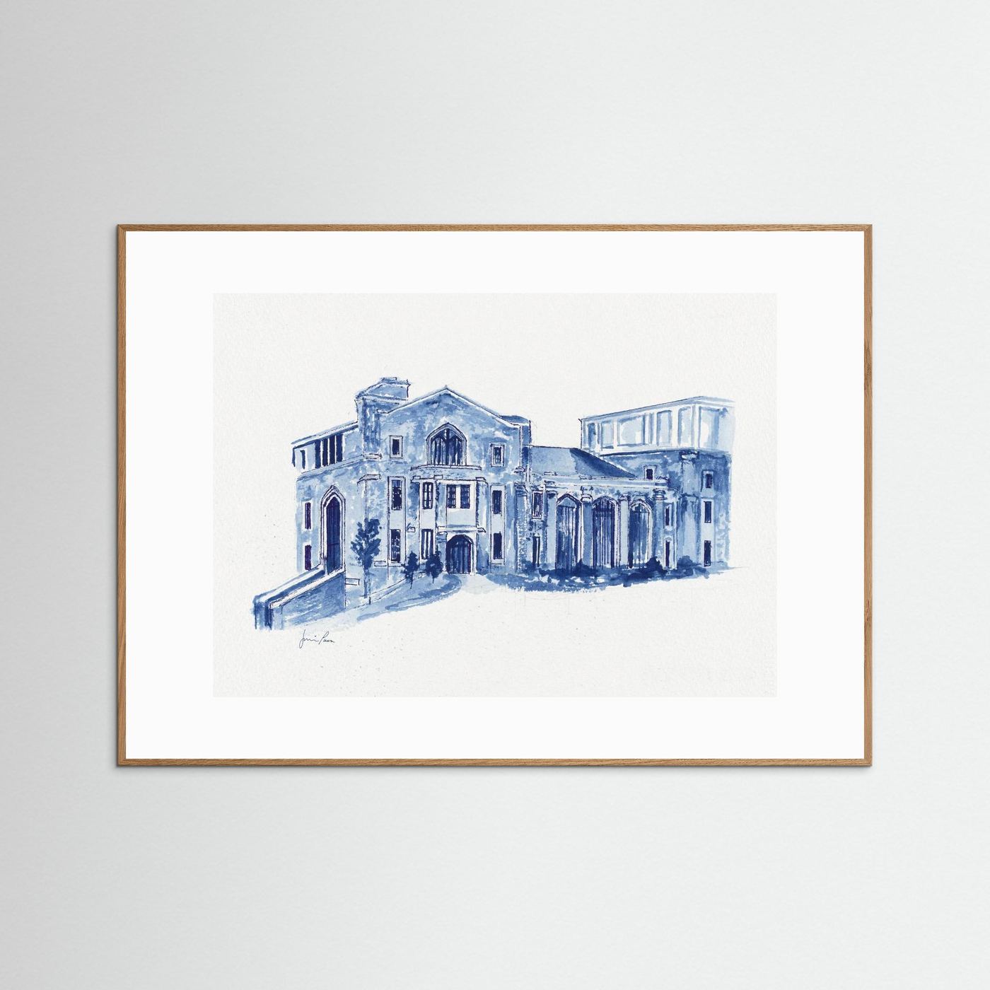 Drosdick Hall, art print - Villanova University wall art