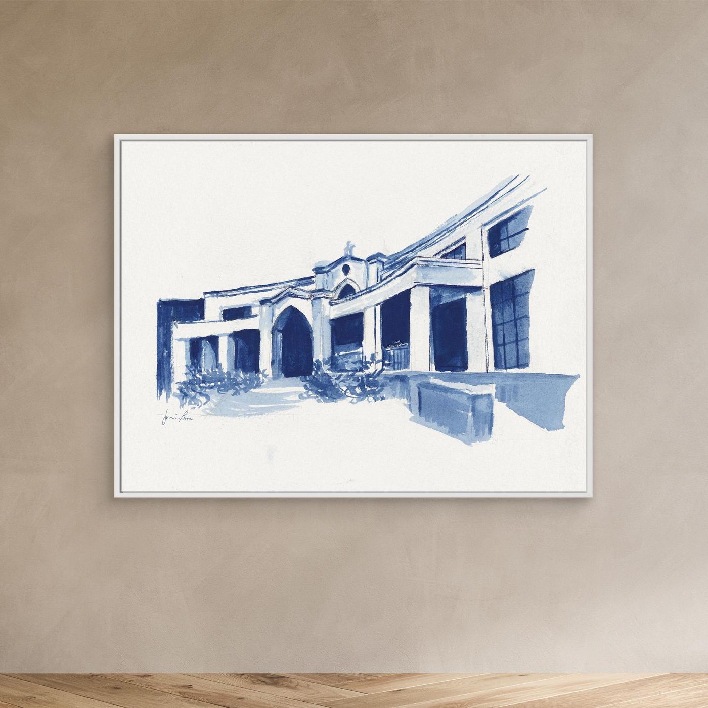 Bartley Hall,  canvas print - Villanova University wall art