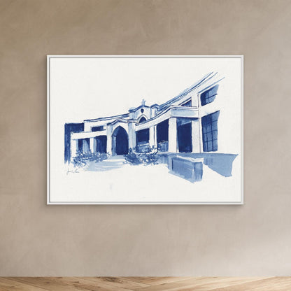 Bartley Hall,  canvas print - Villanova University wall art