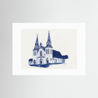 St. Thomas of Villanova Church, archival print - Villanova University wall art