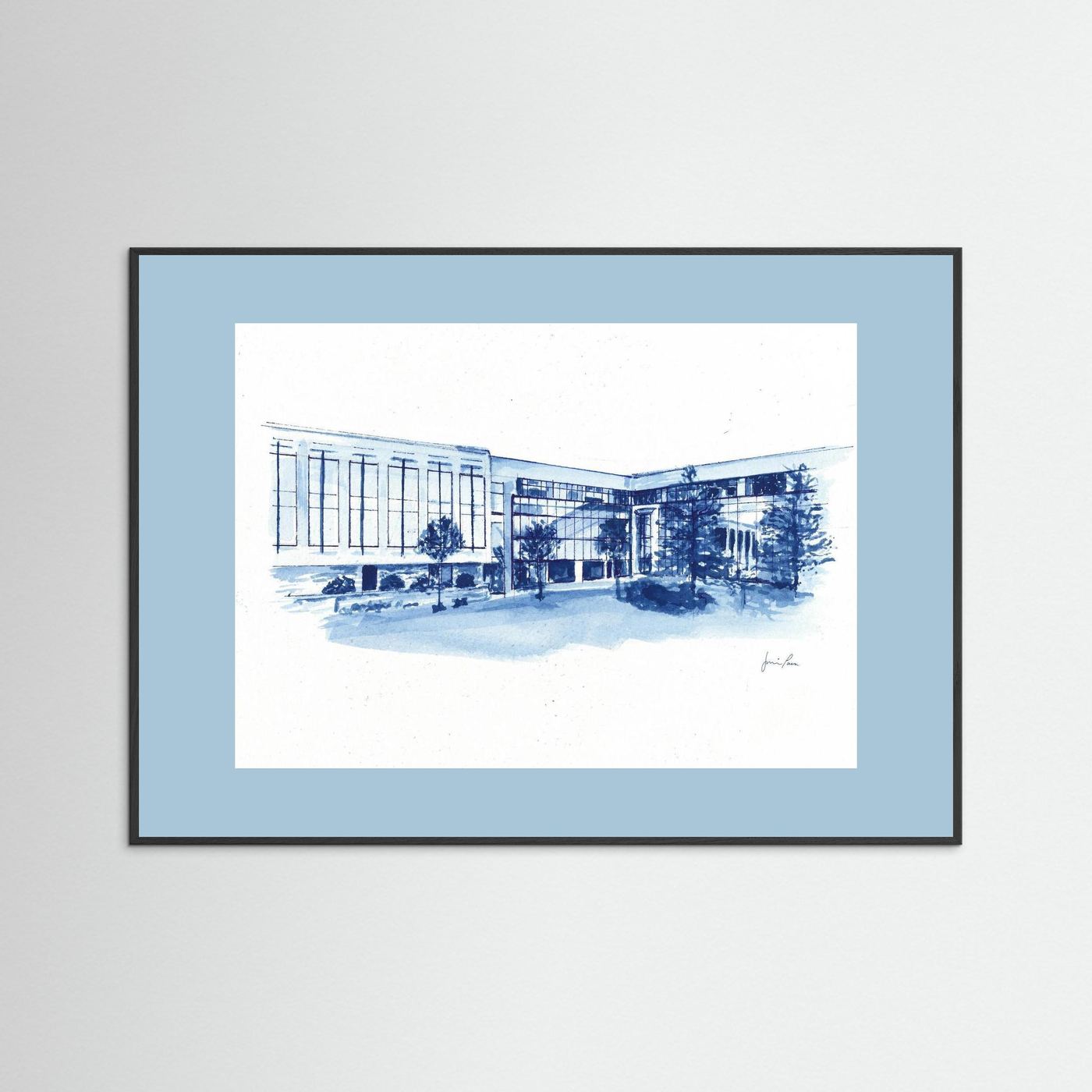 Widger School of Law, art print- Villanova University wall art