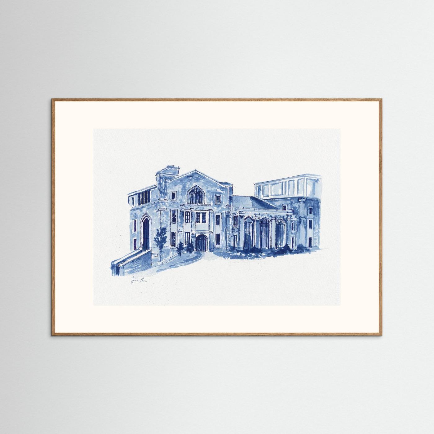Drosdick Hall, art print - Villanova University wall art