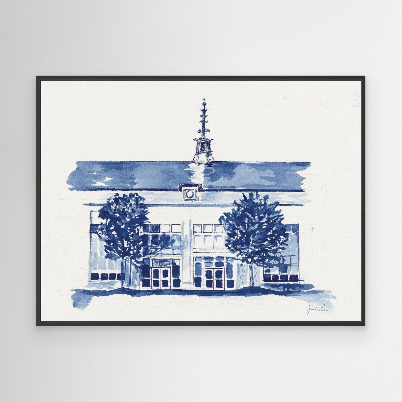 Dougherty Hall, canvas print - Villanova University wall art