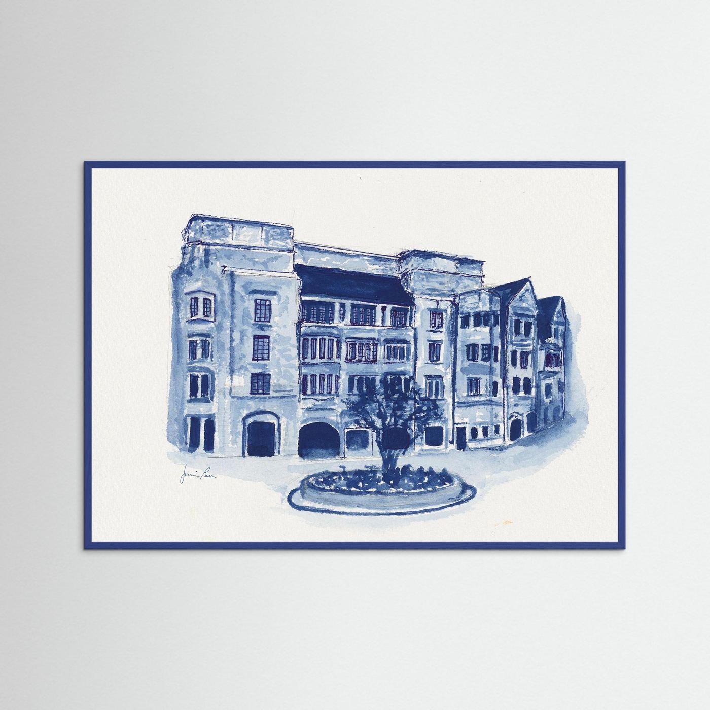 The Commons, art print - Villanova University wall art