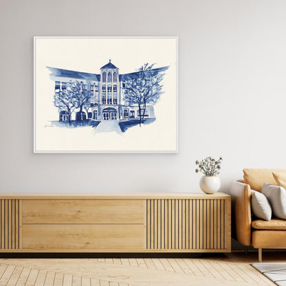 Driscoll Hall, canvas print - Villanova University wall art