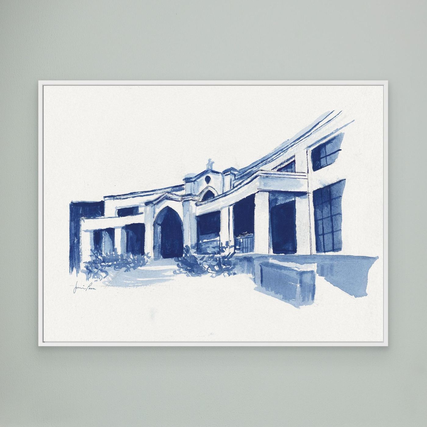 Bartley Hall,  canvas print - Villanova University wall art