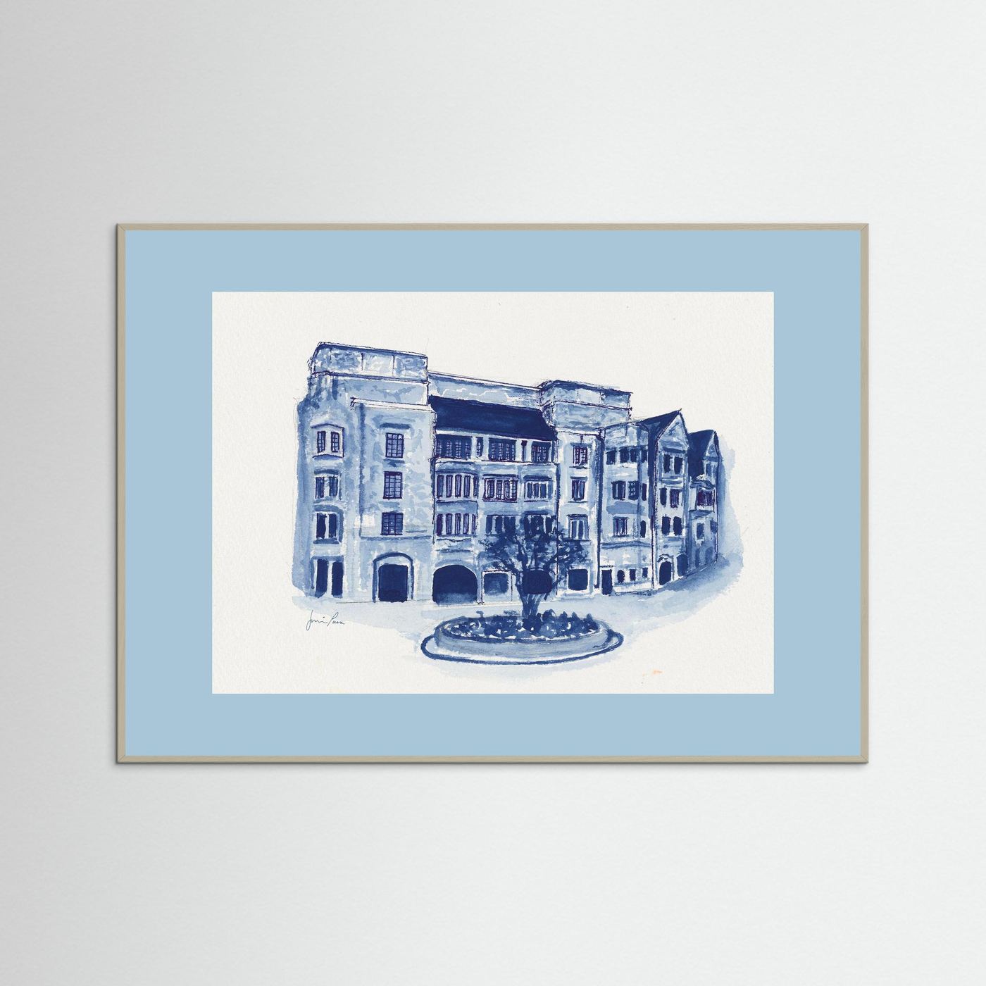 The Commons, art print - Villanova University wall art