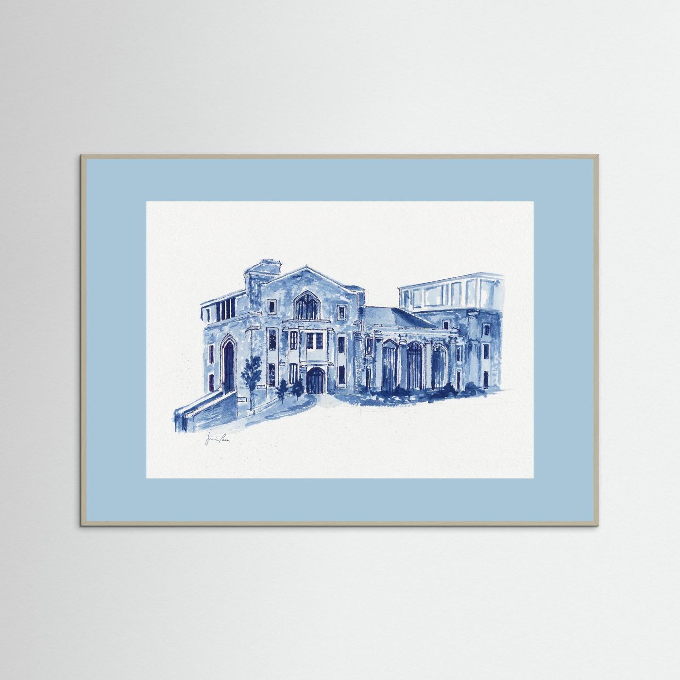 Drosdick Hall, art print - Villanova University wall art