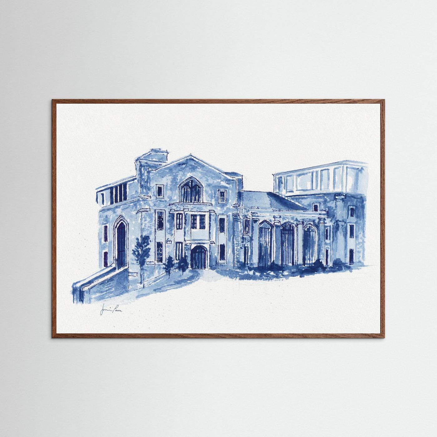 Drosdick Hall, art print - Villanova University wall art