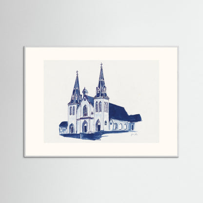 Villanova University, St. Thomas of Villanova Church, archival print