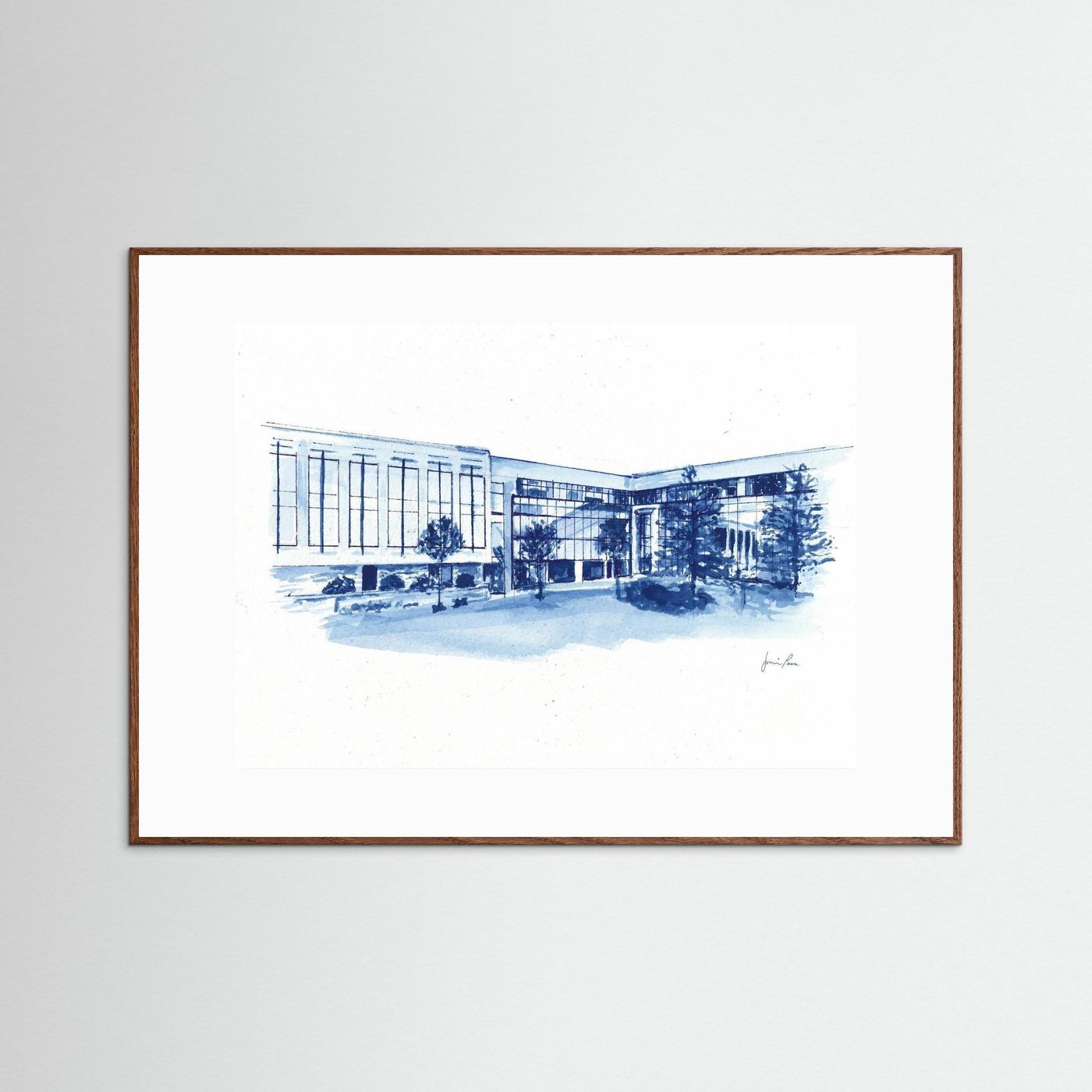 Widger School of Law, art print- Villanova University wall art