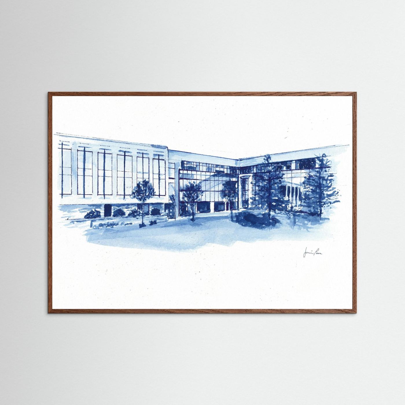 Widger School of Law, art print- Villanova University wall art