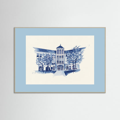Villanova University, Driscoll Hall, College of Nursing, archival print