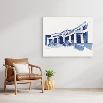 Bartley Hall,  canvas print - Villanova University wall art