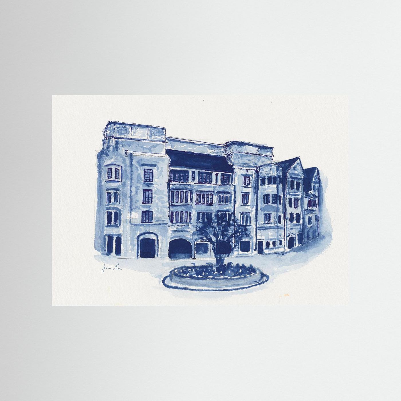The Commons, art print - Villanova University wall art