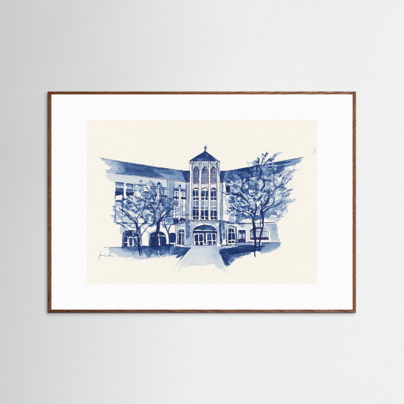 Driscoll Hall, art print - Villanova University wall art