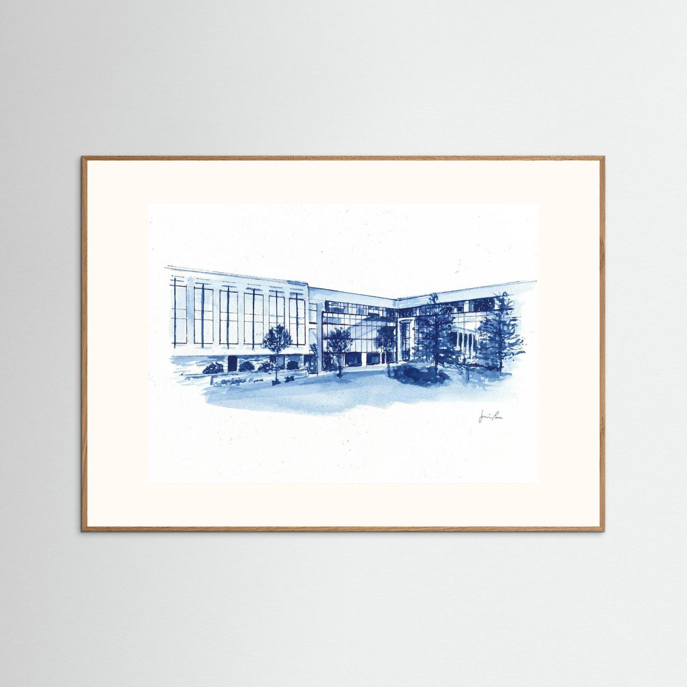 Widger School of Law, art print- Villanova University wall art